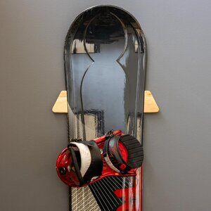 Minimalist Wood Snowboard Rack